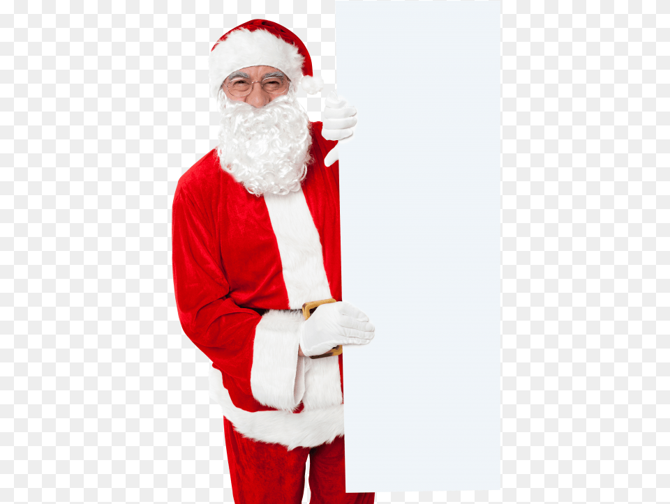 Santa Claus Images Transparent Santa Claus With A Banner, Adult, Male, Man, Person Free Png Download