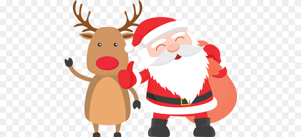 Free Santa Nativity Father Christmas And Reindeer, Animal, Deer, Mammal, Wildlife Png