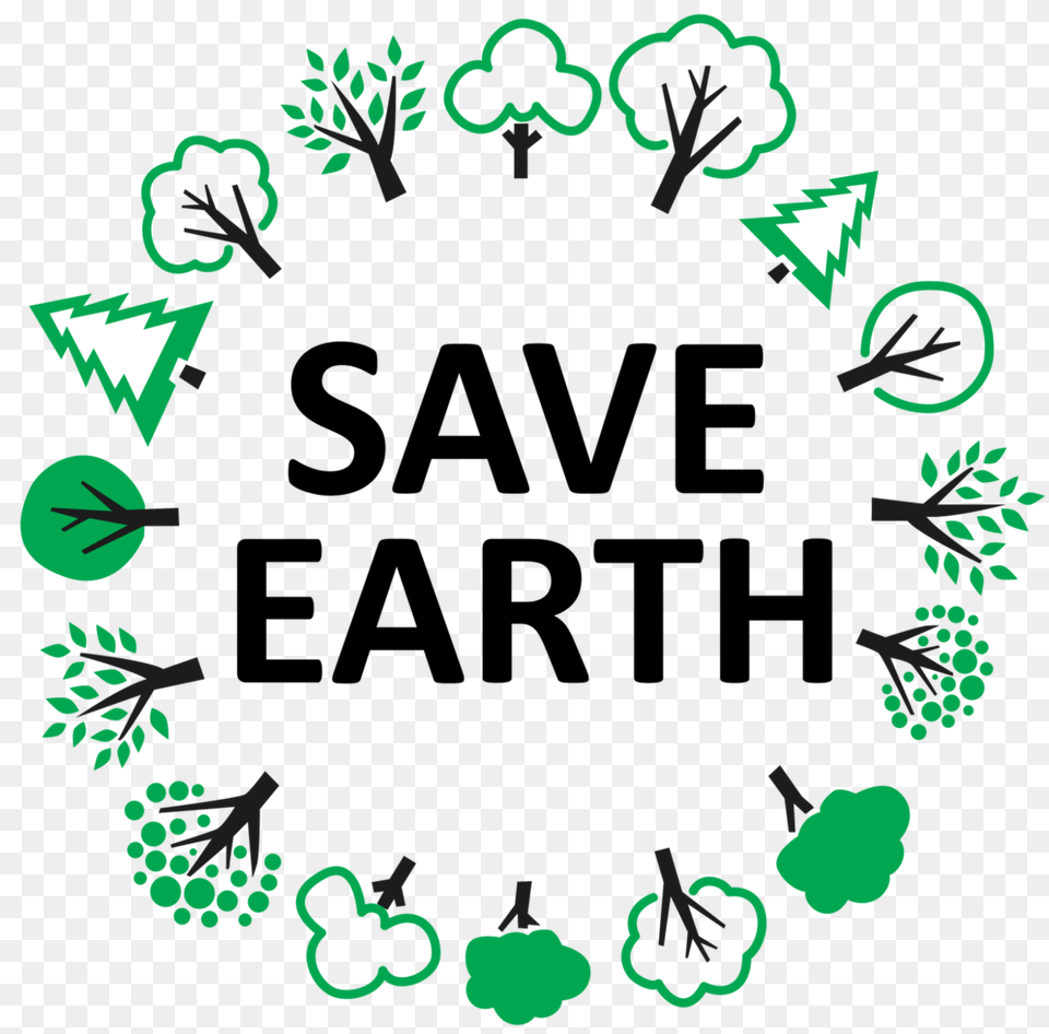 Save Earth With Transparent Background Save The Planet Vector, Green, Pattern, Blackboard, Accessories Free Png Download