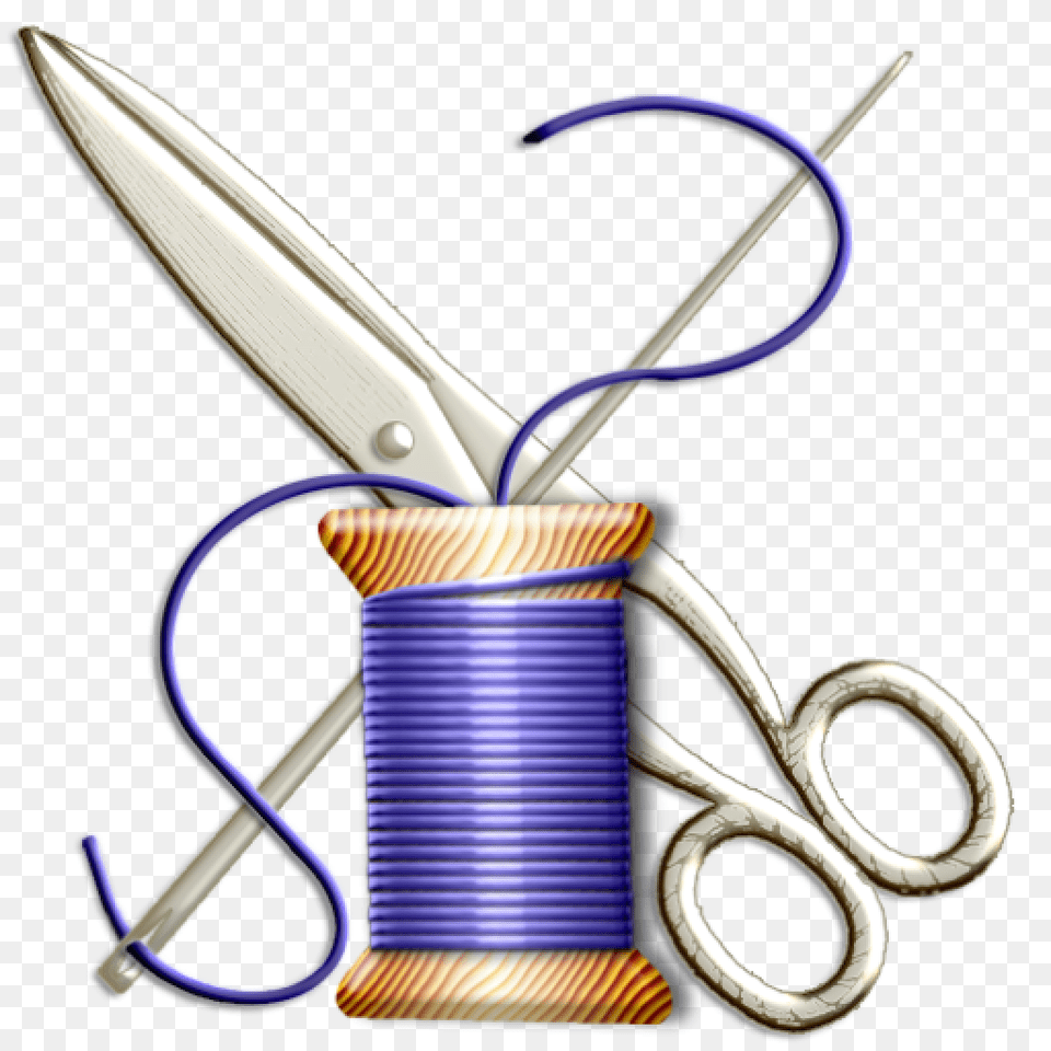 Free Sewing Clipart Free Clipart Download, Scissors, Coil, Spiral, Weapon Png Image
