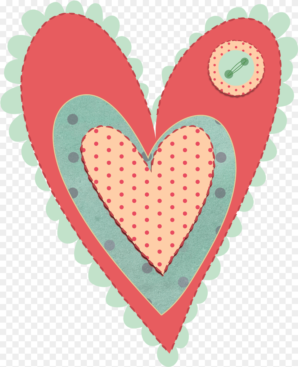Free Shabby Chic Clipart Valentines Day Heart Scrapbook Heart, Applique, Pattern Png
