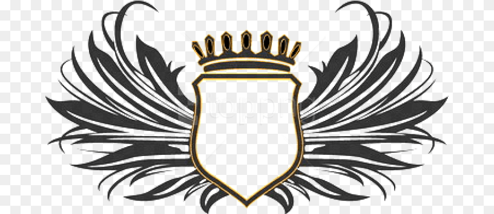 Shield Wings Image With Badge, Logo, Symbol, Emblem Free Transparent Png