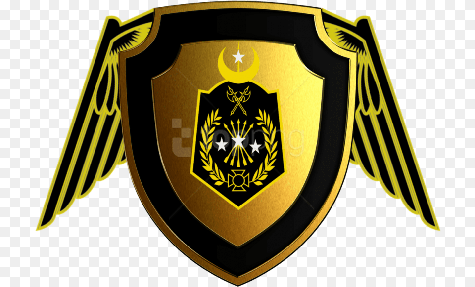 Free Shield With Wings With Transparent Shield Roblox, Armor, Emblem, Symbol, Logo Png Image