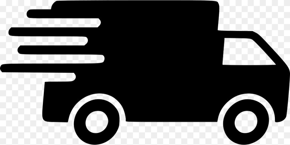 Free Shipping Fast Shipping Icon, Stencil, Vehicle, Van, Transportation Png Image