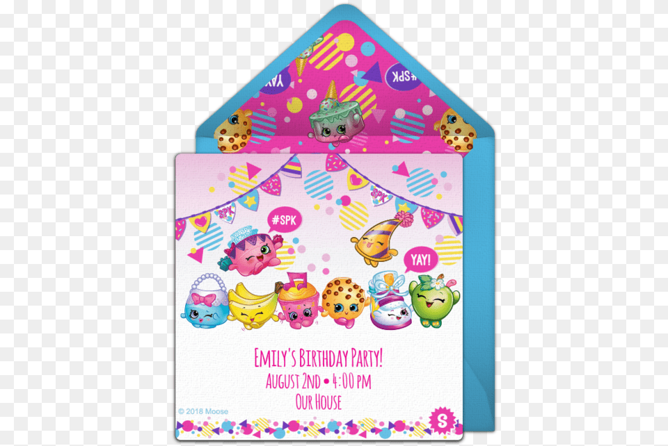 Shopkin Birthday Invitations, Envelope, Greeting Card, Mail, People Free Png