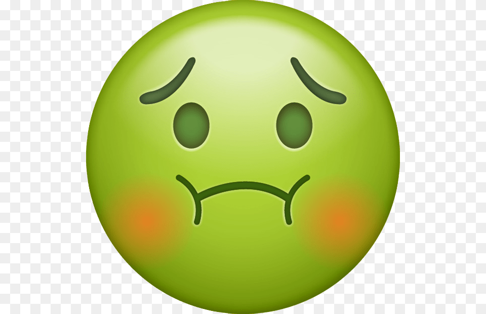 Sick Emoji Smiley, Green, Egg, Food Free Png Download