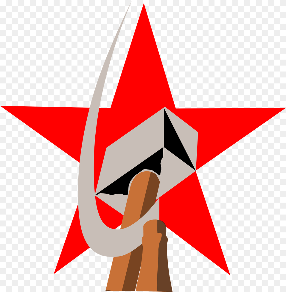 Sickle And Star Hammer And Sickle Symbol Background, Star Symbol, Body Part, Hand, Person Free Png Download