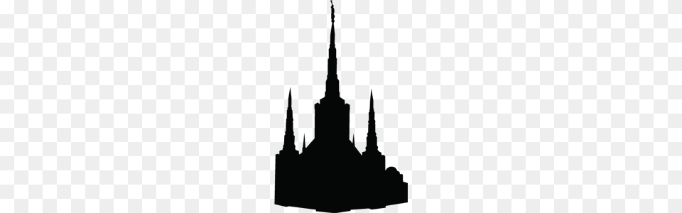 Silhouette Clipart Portland Oregon Temple Silhouette Camp, Gray Free Png