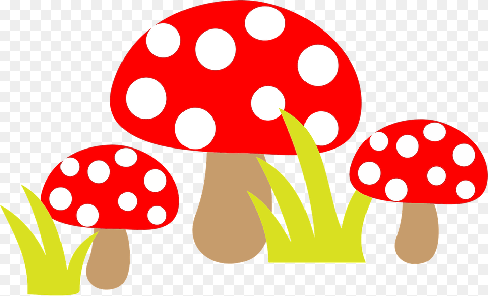 Free Simple Cartoon Mushrooms Mushroom Clipart, Pattern, Agaric, Fungus, Plant Png