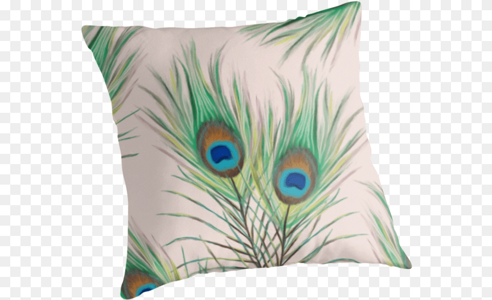 Single Peacock Feathers Cushion, Home Decor, Pillow, Baby, Person Free Transparent Png