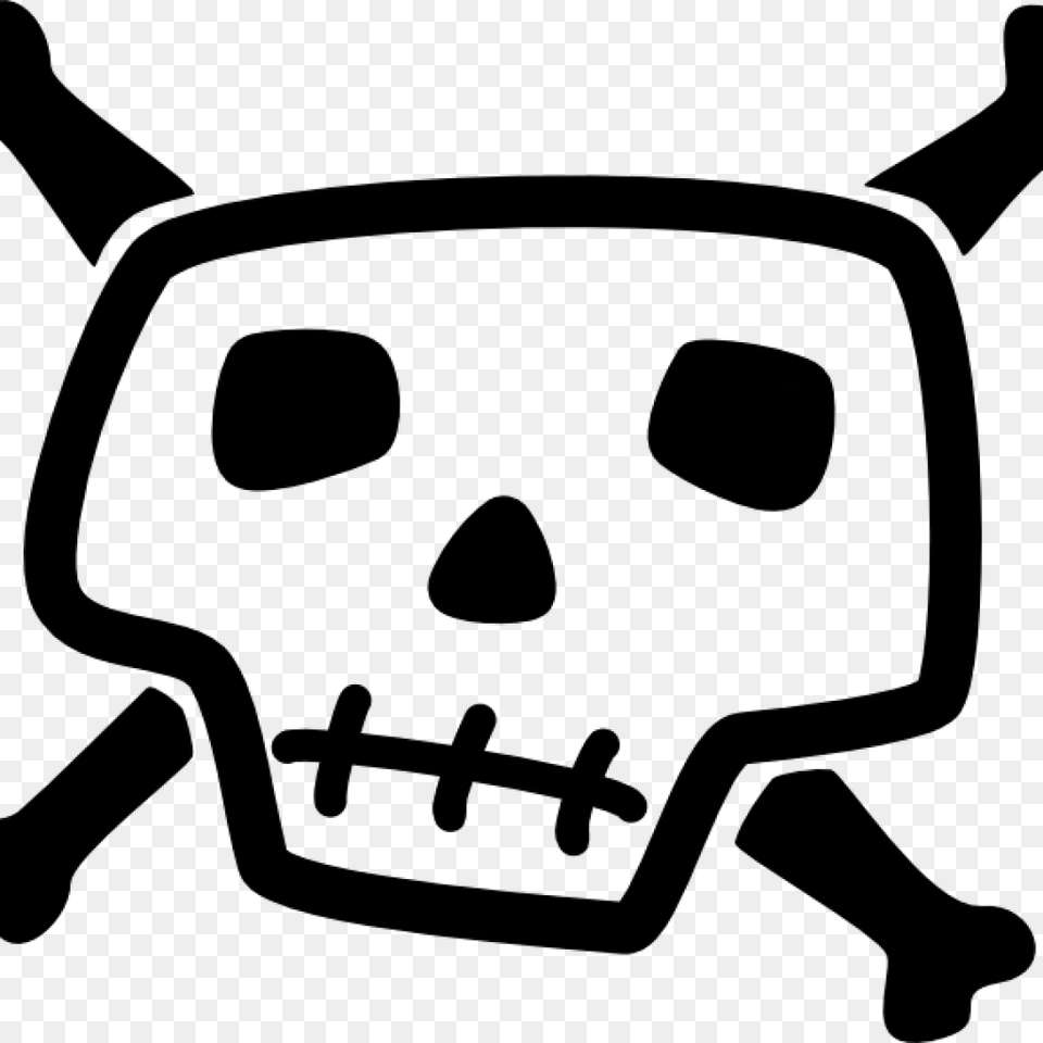 Free Skull And Crossbones Clip Art Free Clipart Download, Gray Png