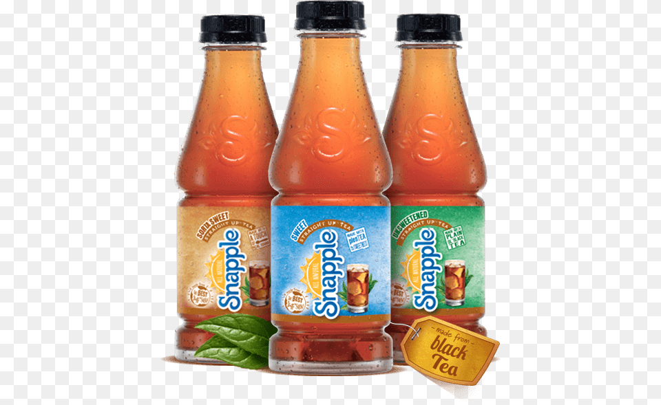 Snapple Straight Up Tea Snapple Tea Plastic Bottle, Food, Ketchup, Alcohol, Beer Free Png