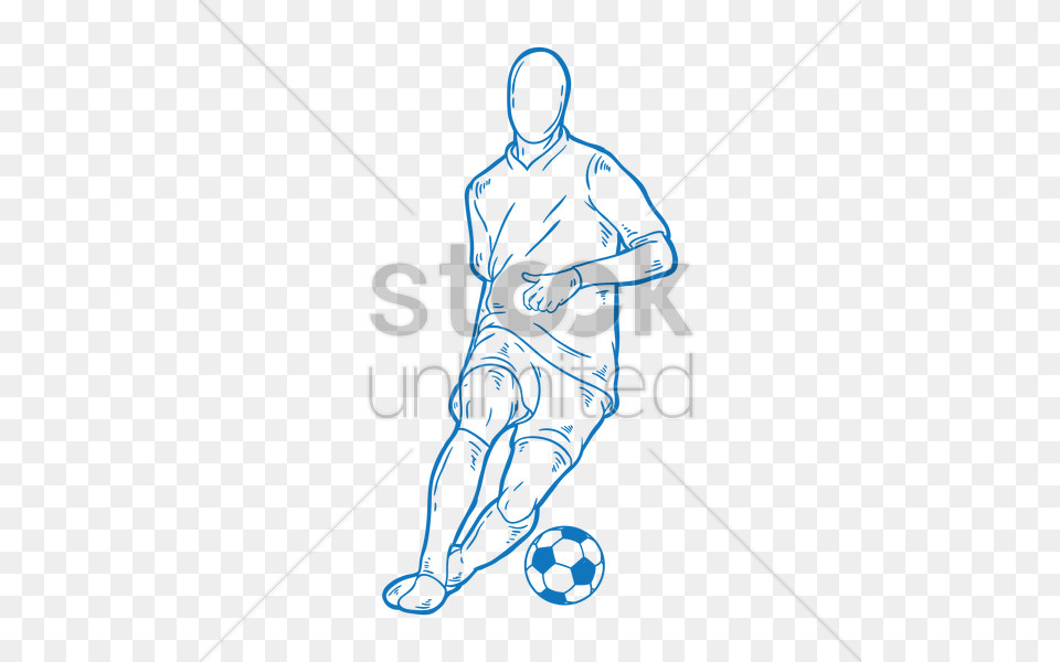 Free Soccer Player Kicking Ball Vector Png Image