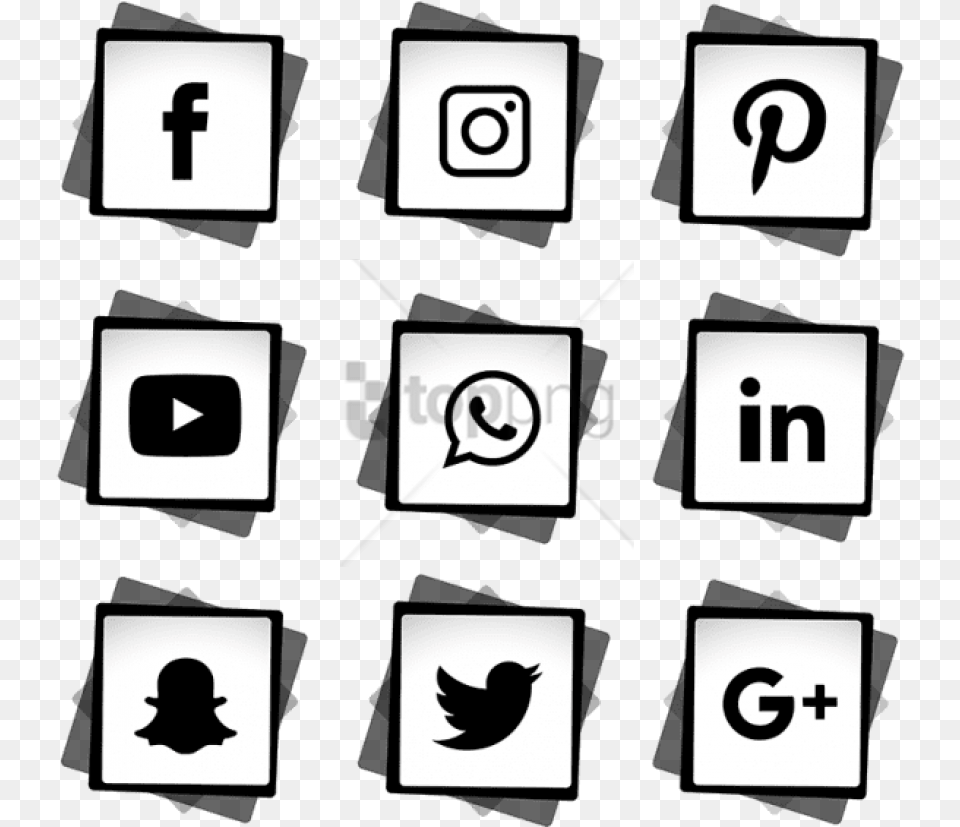 Free Social Media Logo White With Transparent Social Media Marketing Icon, Stencil, Text, Animal, Bird Png Image