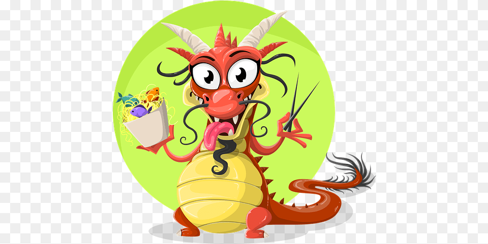 Free Spaghetti Pasta Illustrations Dragon Eating Chinese Food, Animal, Bee, Insect, Invertebrate Png Image