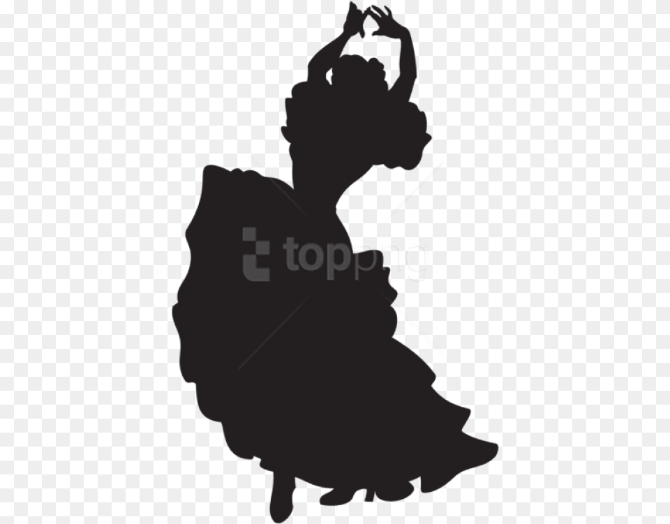 Free Spanish Dancer Silhouette Spanish Female Dancer Silhouette Transparent Background, Dancing, Leisure Activities, Person, Adult Png Image