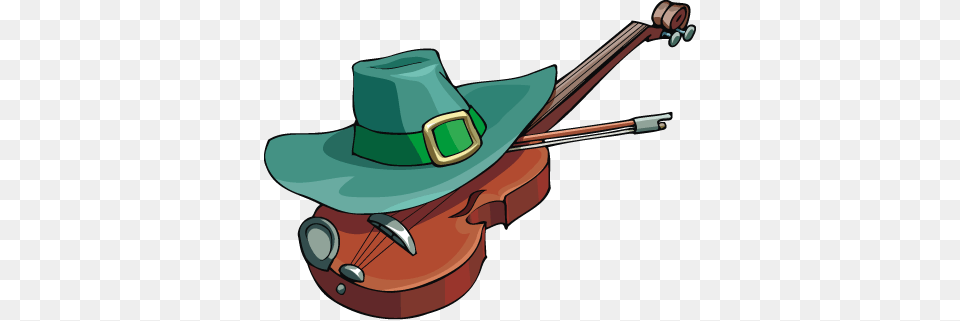 Free St Patricks Day Hat And Violin Clip Art From Free Clip, Clothing, Musical Instrument Png