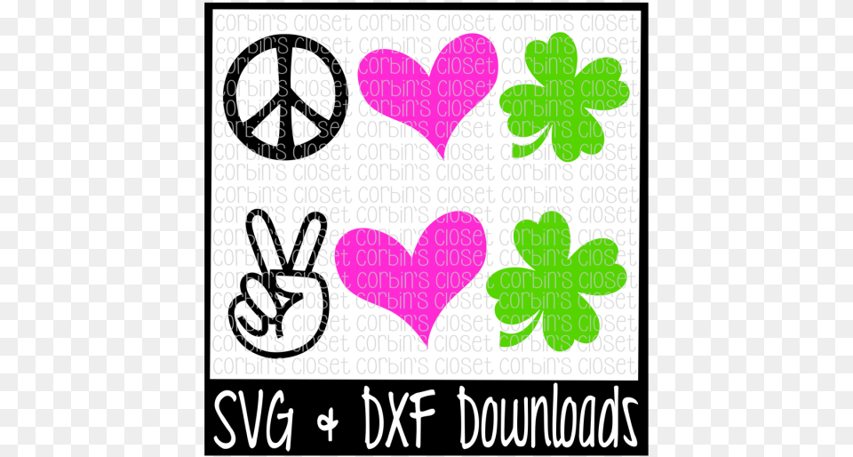 St Patricks Day Svg Peace Love Luck Clover Free Png