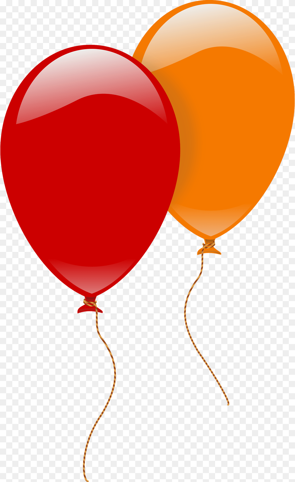 Stock Photo Illustration Of A Red And An Orange Balloon Free Png Download