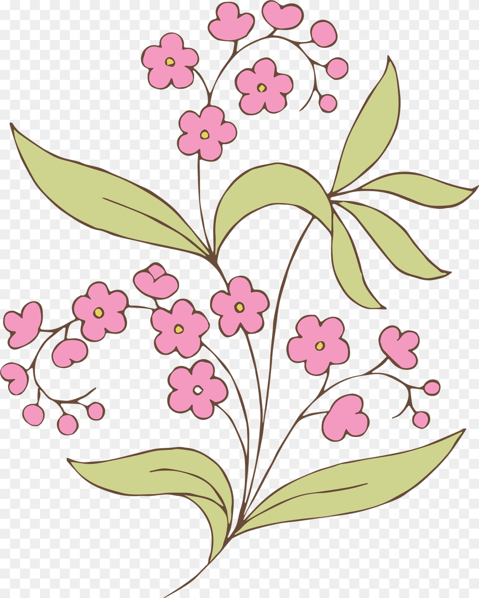 Free Stock Vintage Vintage Vector Flower Transparent Clip Art Vintage Flower, Floral Design, Graphics, Pattern, Plant Png Image