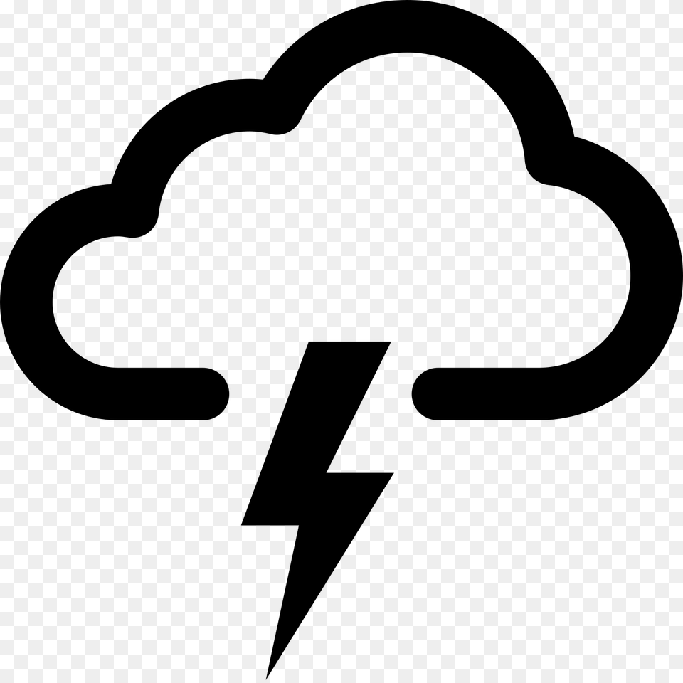 Storm Icon, Gray Free Transparent Png