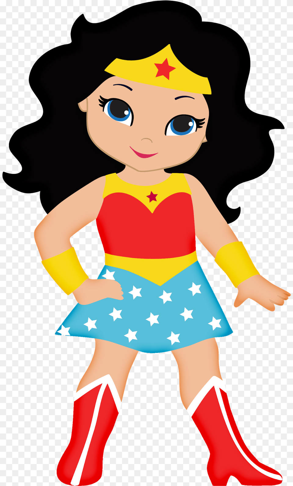 Free Superhero Clipart Little Wonder Woman Cartoon, Clothing, Costume, Person, Baby Png Image