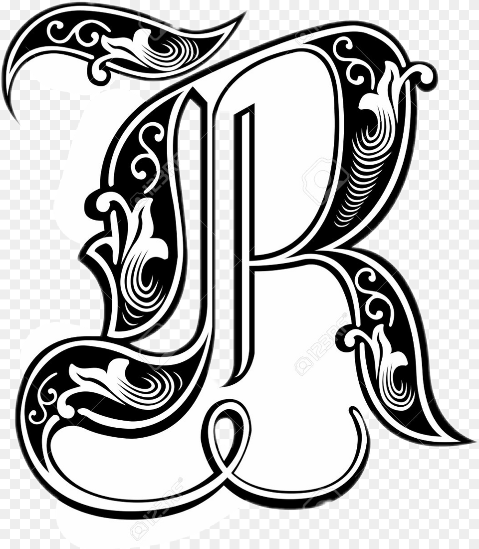 Tattoo Effects For Picsart Hd Fancy Royal Letter R, Text, Calligraphy, Handwriting, Symbol Free Png