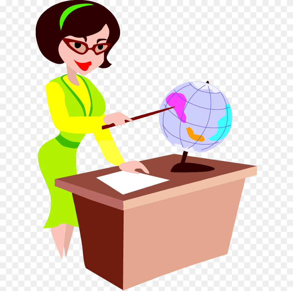 Free Teacher At Her Desk Clip Art From Free Clip Teacher Animated Gif, Baby, Person, Box, Face Png Image