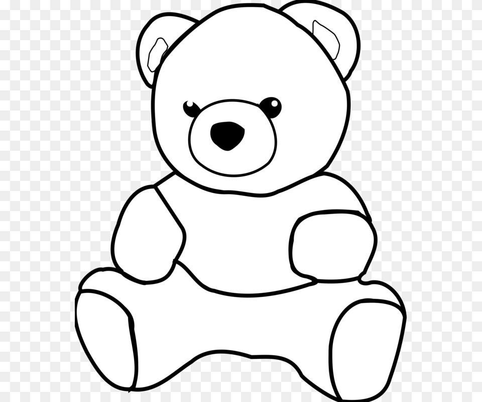Free Teddy Bear Clipart Black And White, Teddy Bear, Toy, Animal, Mammal Png