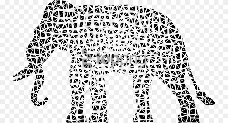 This Icons Design Of Elephant Silhouette, Stencil, Art, Animal, Mammal Free Png