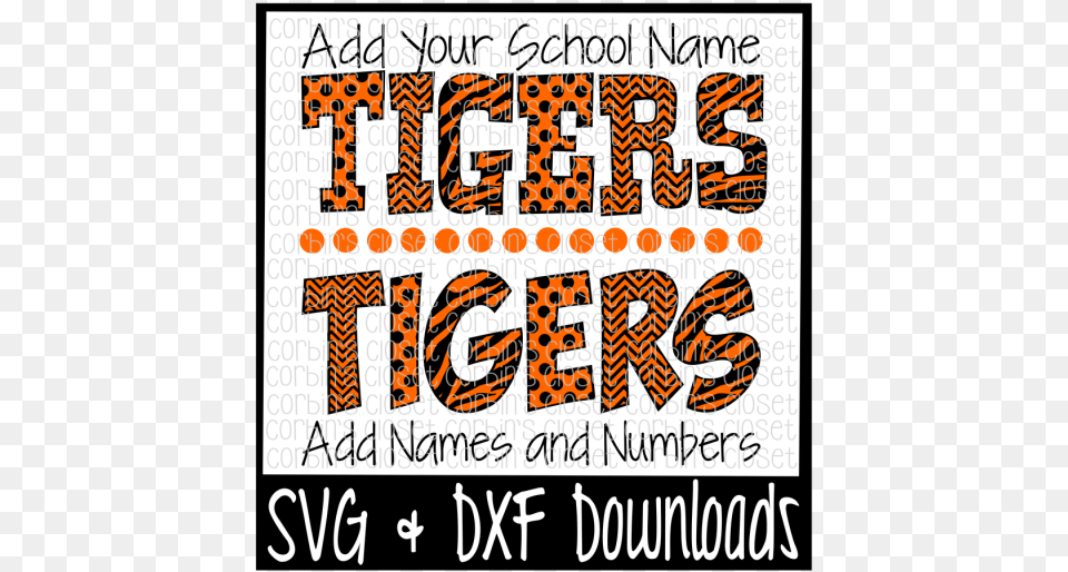 Tigers Spirit Wear Spirit Shirt Cutting File Poster, Advertisement, Text, Baby, Person Free Png
