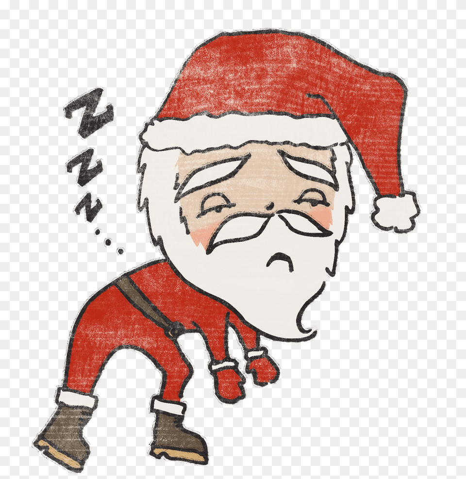Free Tired Santa Cliparts Download Free Clip Art Santa Tired, Painting, Baby, Person, Face Png Image
