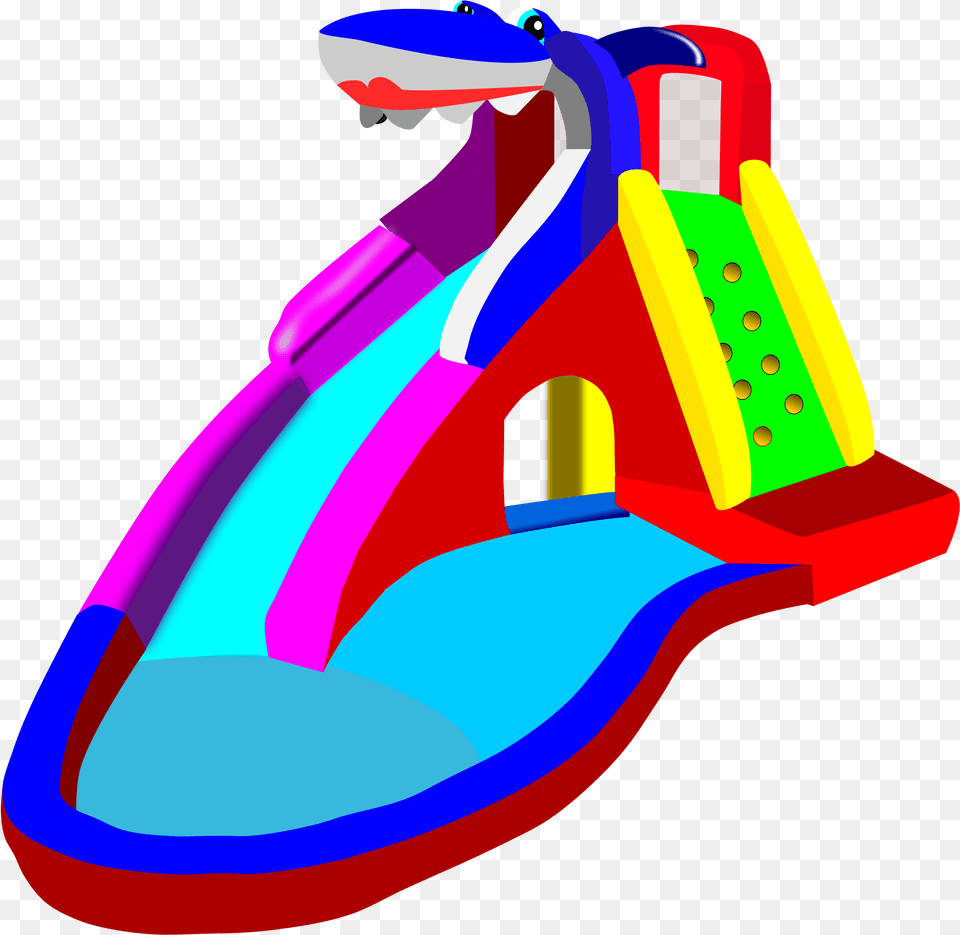 To Use Amp Public Domain Theme Park Clip Art Inflatable Water Slide Clipart, Toy Free Png Download