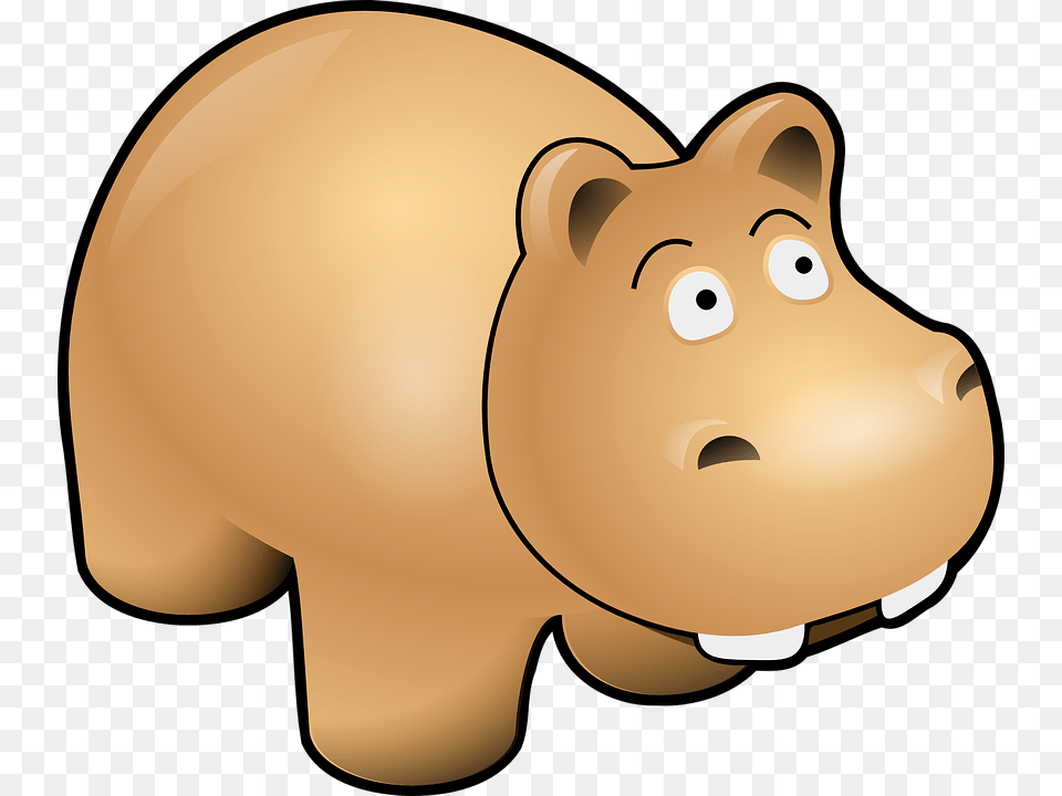To Use Public Domain Hippopotamus Clip Art Hippo With A Hat, Piggy Bank, Face, Head, Person Free Png Download