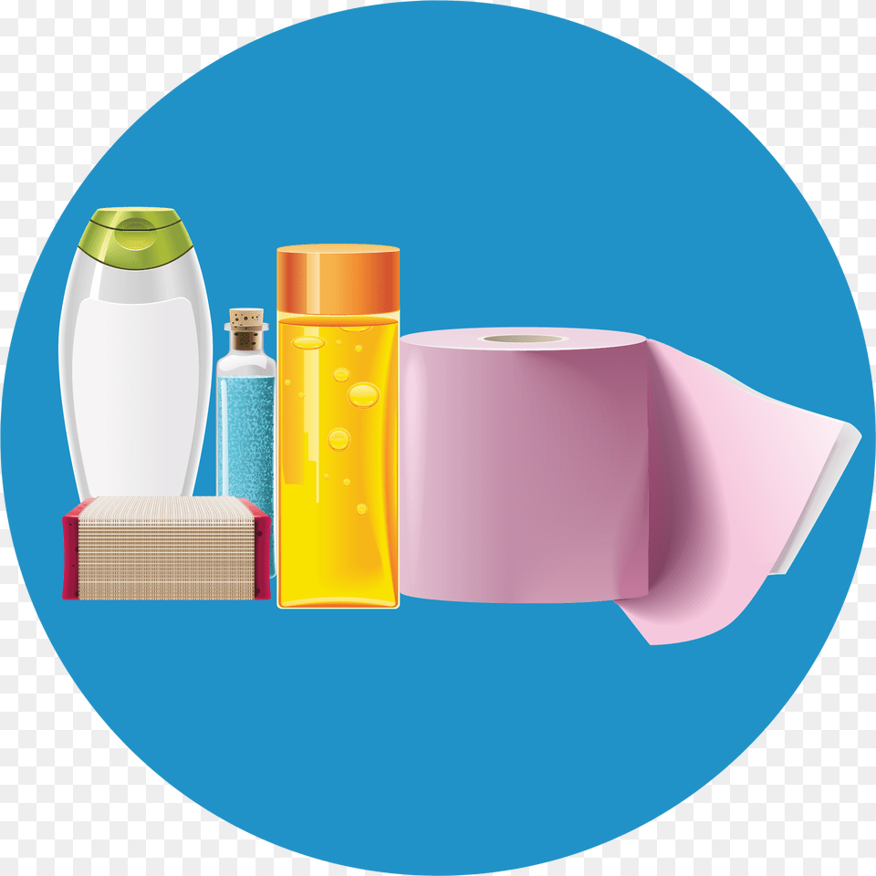 Toiletries Clipart Toiletries Clipart, Bottle, Paper, Tape, Disk Free Png Download