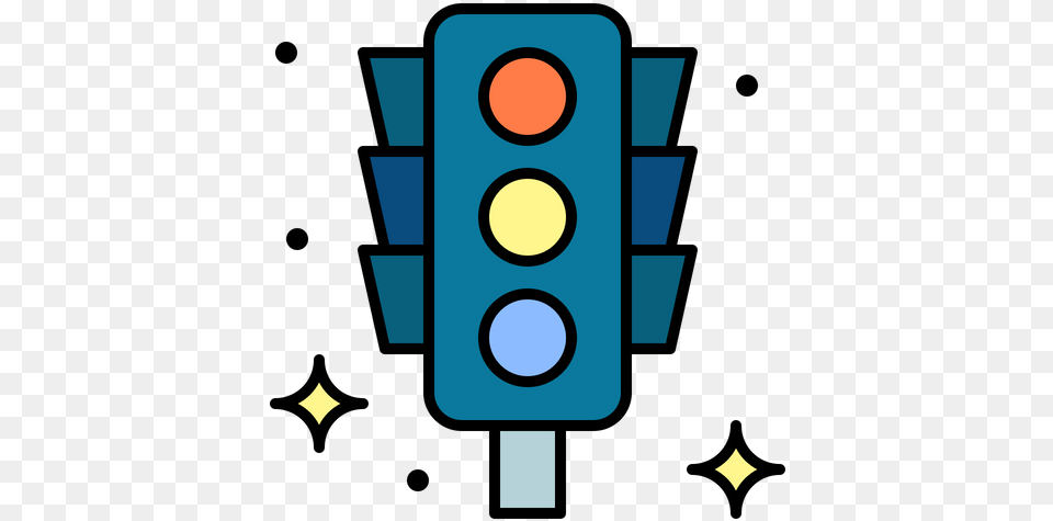 Free Traffic Lights Icon Of Colored Outline Style Kakao Apeach Whatsapp Sticker, Light, Traffic Light Png Image