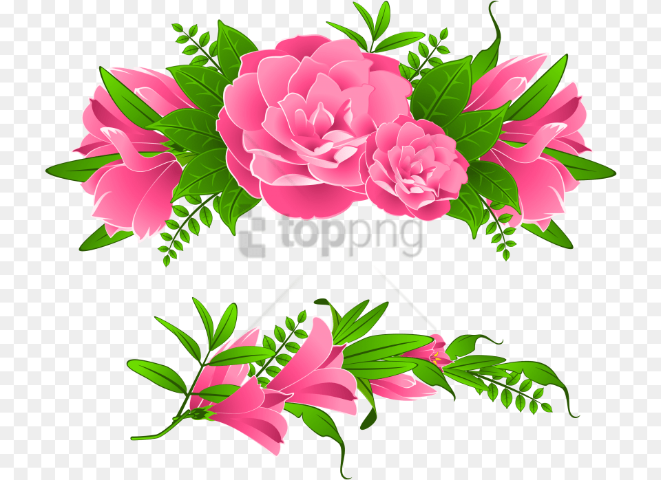 Free Transparent Flowers Border Image With Flower Clipart Border, Art, Graphics, Plant, Floral Design Png