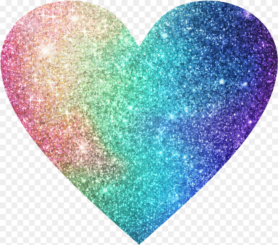 Transparent Heart Rainbow Transparent Love Heart, Glitter, Astronomy, Moon, Nature Free Png Download