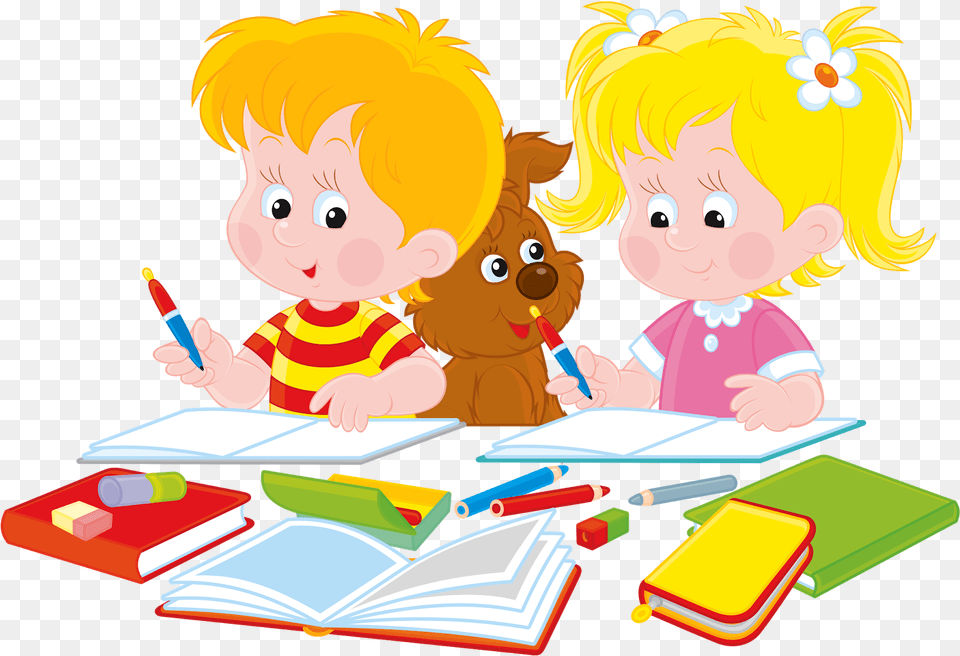 Homework Download Clip Art Students Writing, Reading, Person, Baby, Face Free Transparent Png