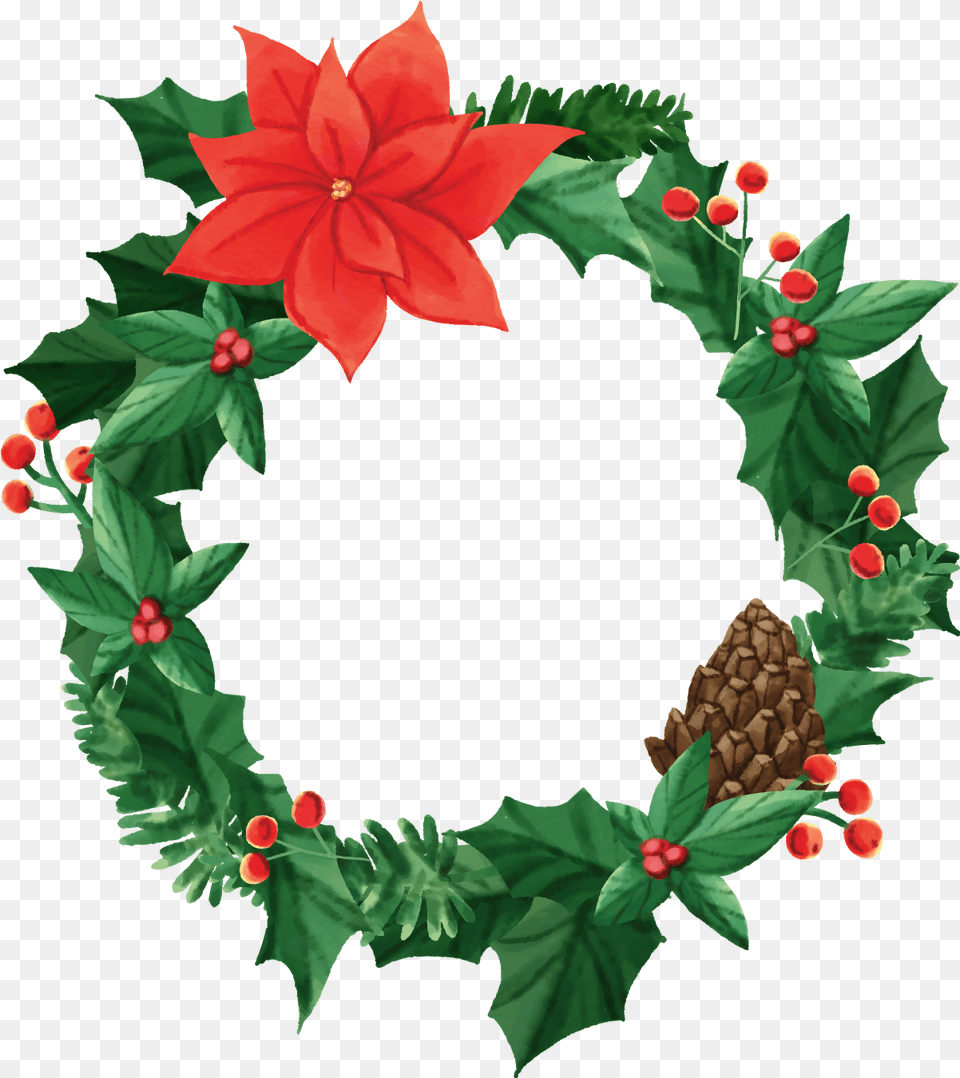 Transparent Wreath Christmas Crown Transparent Clipart, Leaf, Plant Free Png Download