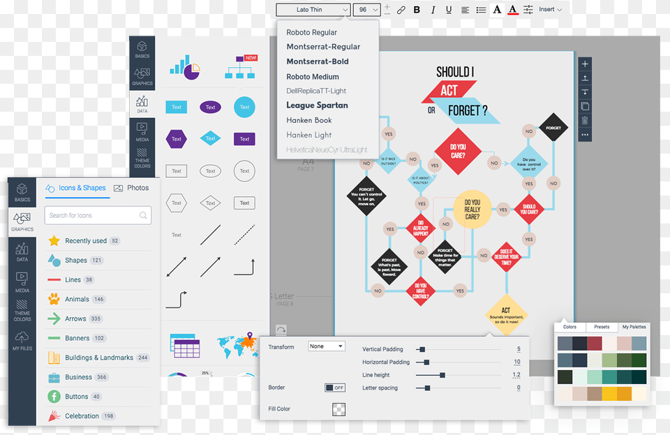 Tree Diagram Maker Decision Visme Screenshot, Chart, Flow Chart Free Png