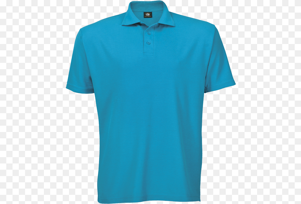Tshirt Template Blue Golf Shirt Anvil Heather Caribbean Blue, Clothing, T-shirt, Sleeve Free Transparent Png