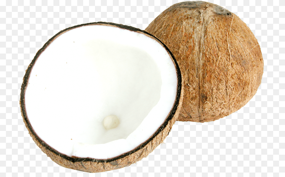 Two Half Coconut Transparent Half Coconut, Food, Fruit, Plant, Produce Free Png Download
