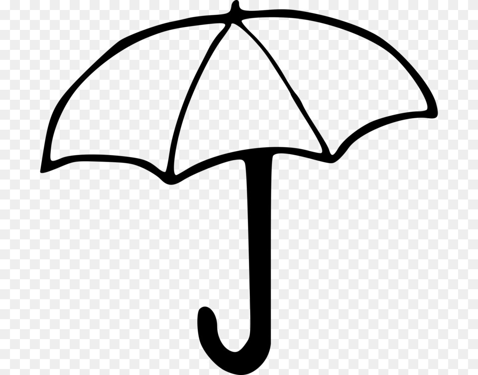 Umbrella Clipart Black And White, Gray Free Png