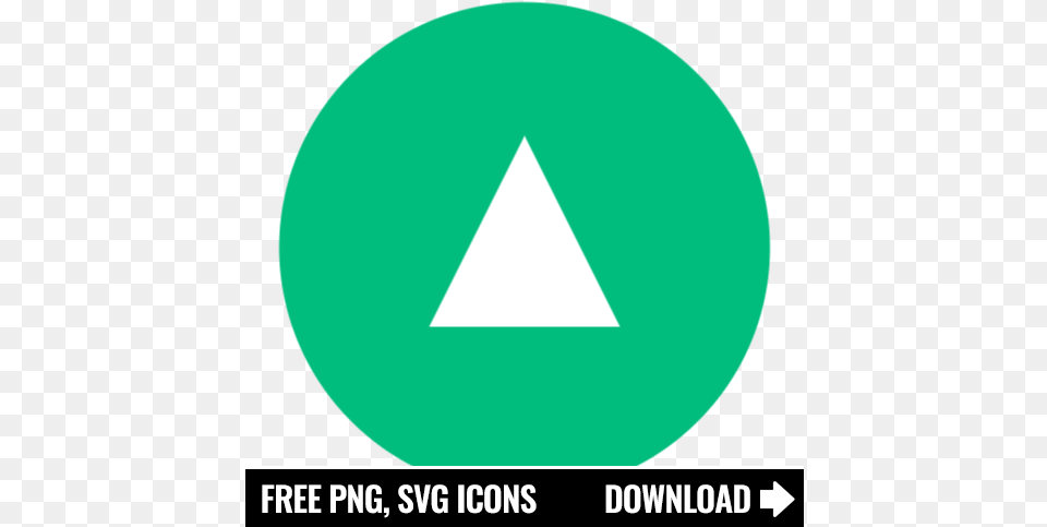 Free Up Arrow Icon Symbol Download In Svg Format, Triangle, Disk Png Image