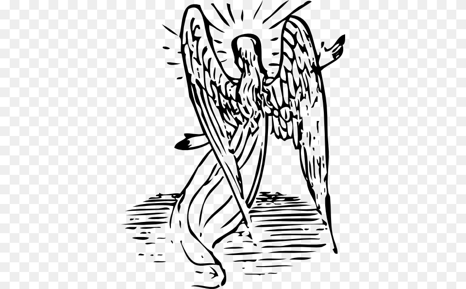 Vector Angel From Behind Clip Art Angel From Behind Drawing, Person Free Png Download