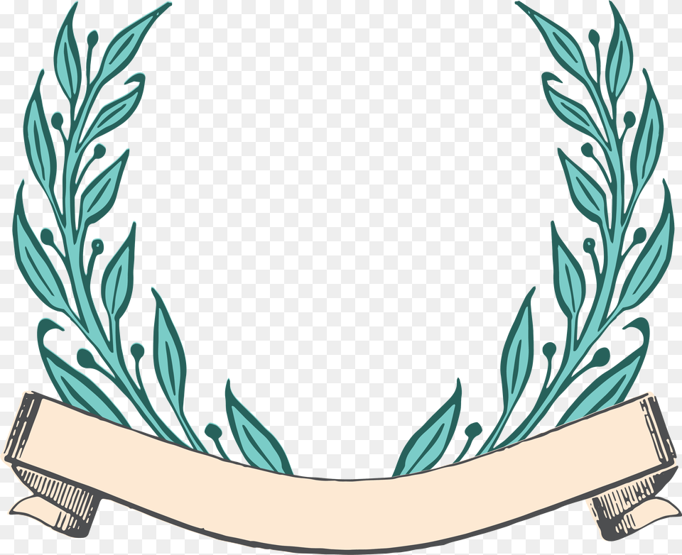 Vector Art Vintage Ribbon Vector Floral Design, Graphics, Pattern, Leaf Free Png Download