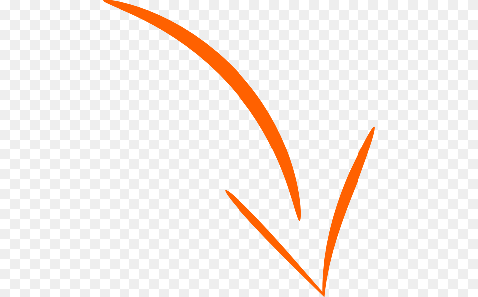 Vector Curved Arrow Curved Orange Arrow, Bow, Page, Text, Weapon Free Png