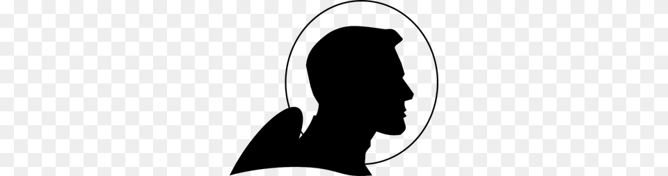Vector Face Profile Silhouette, Gray Free Transparent Png