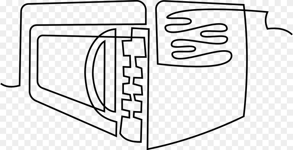 Vector Graphic Microwave Oven Oven Clipart Image, Gray Free Png